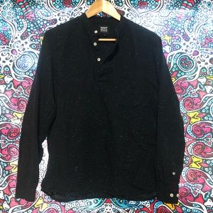 “Mandarin Collar” White Space Long Sleeve